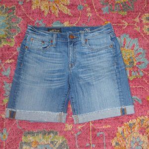 J. Crew Stretch Roll up Denim Shorts 26